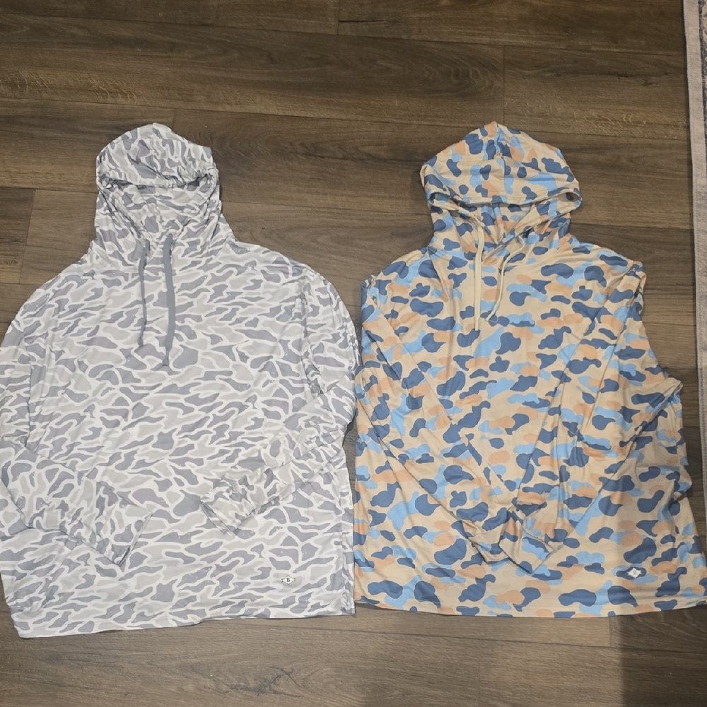 Set Of 2 Burlebo Performance Hoodie - XL  Rockport Camo And White Camo